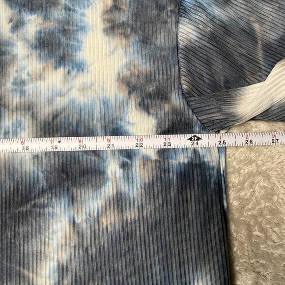 Dressed in LaLa Lex Original Blue Tie Dye Ribbed Playsuit Womens Size M NWOT - Picture 5 of 11